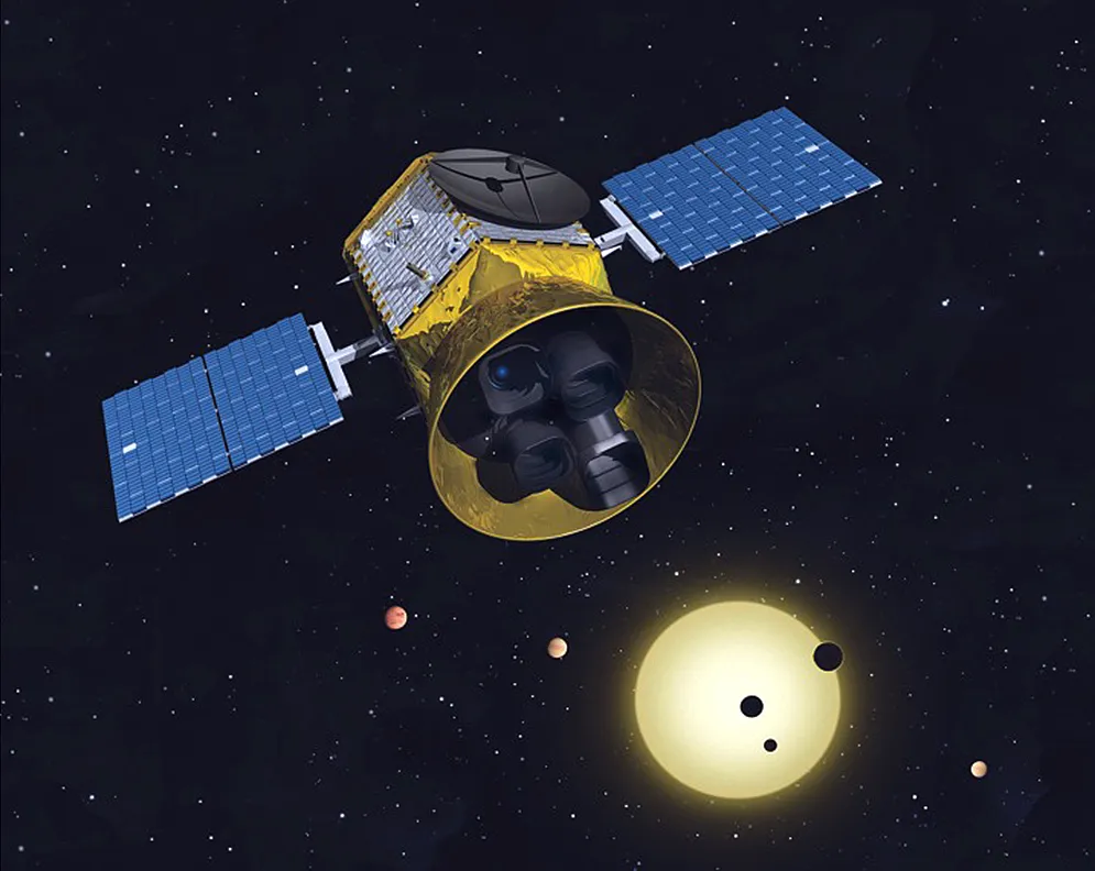 TESS spacecraft observing transiting exoplanets